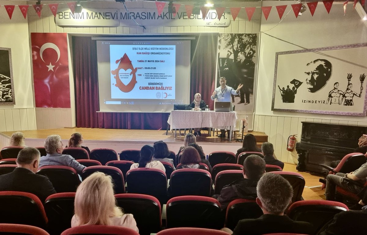 Kızılay görevlileri Dr. Hafize Temurok ve Emrah Çoşkun tarafından Okul/Kurum müdürlerimize, yapılacak olan kan bağışı kampanyası ile ilgili bilgilendirme toplantısı yapıldı.