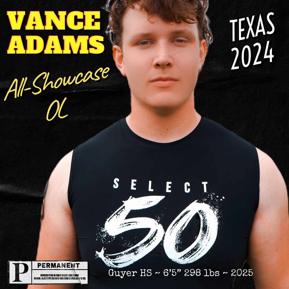 Select 50 Showcases (@select50sports) on Twitter photo Congrats to Texas Select 50 All-Showcase OL <a href="/VanceAdams18/">Vance Adams</a>
<a href="/DentonGuyer_FB/">Denton Guyer Football</a> <a href="/mike_gallegos16/">Mike Gallegos</a> <a href="/PrepRedzoneTX/">Prep Redzone Texas</a> <a href="/dctf/">Dave Campbell's — TexasFootball.com</a> <a href="/DukeFOOTBALL/">Duke Football</a> <a href="/Wofford_FB/">Wofford Football</a> <a href="/UWFFootball/">UWF Football</a> @valdostastatefb <a href="/McNeeseFB/">McNeese Football</a> <a href="/JSUGamecocks/">Jax State Athletics</a> <a href="/CULionsFB/">Columbia Football</a> <a href="/SouthernMissFB/">Southern Miss Football</a> <a href="/GreenWaveFB/">Tulane Football</a> <a href="/UTSAFTBL/">UTSA Football 🏈</a> Congrats to Texas Select 50 All-Showcase OL <a href="/VanceAdams18/">Vance Adams</a>
<a href="/DentonGuyer_FB/">Denton Guyer Football</a> <a href="/mike_gallegos16/">Mike Gallegos</a> <a href="/PrepRedzoneTX/">Prep Redzone Texas</a> <a href="/dctf/">Dave Campbell's — TexasFootball.com</a> <a href="/DukeFOOTBALL/">Duke Football</a> <a href="/Wofford_FB/">Wofford Football</a> <a href="/UWFFootball/">UWF Football</a> @valdostastatefb <a href="/McNeeseFB/">McNeese Football</a> <a href="/JSUGamecocks/">Jax State Athletics</a> <a href="/CULionsFB/">Columbia Football</a> <a href="/SouthernMissFB/">Southern Miss Football</a> <a href="/GreenWaveFB/">Tulane Football</a> <a href="/UTSAFTBL/">UTSA Football 🏈</a>