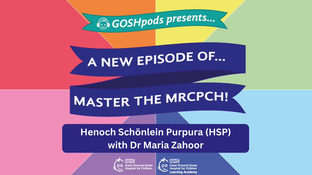 Join us on Master the MRCPCH as we talk to Dr Maria Zahoor about HSP. Find the episode at the link in the bio or wherever you get your pods. #GOSH #MRCPCH #Paediatrics #HSP