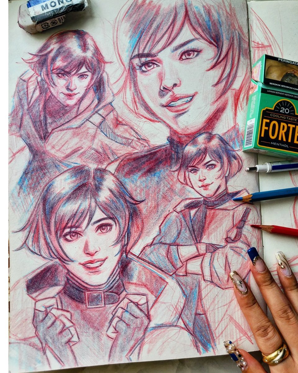 ARTBLOCK BEGONE!!! i'm at a point where i just hate everything i draw. These Reina spread was my attempt to get rid of it. Might color these anon🎨 #sketch #sketchbook #pencil #pencilsketch #doodle #reina #reinatekken8 #tekken8 #comforte #traditionalart #blazingsazadraws