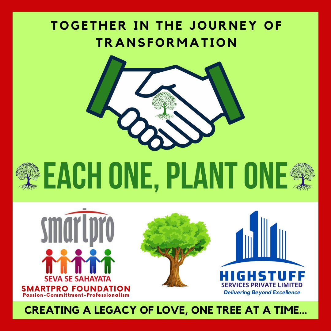 'Each One, Plant One'-Action project  by @smartprofoundation to address triple planetary crisis of climate change, air pollution and biodiversity loss that humanity is facing. Join the project and be #PartOfThePlan. 
#biodiversity #environment  #smartproworld #ForNature #forest