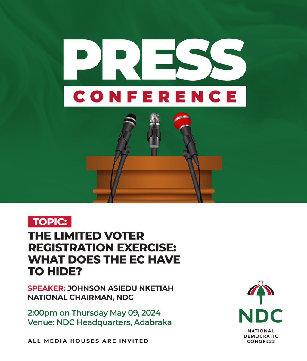 Make a date with us for this all-important presser. #ChangeIsComing #RegisterToVote #YouthPower