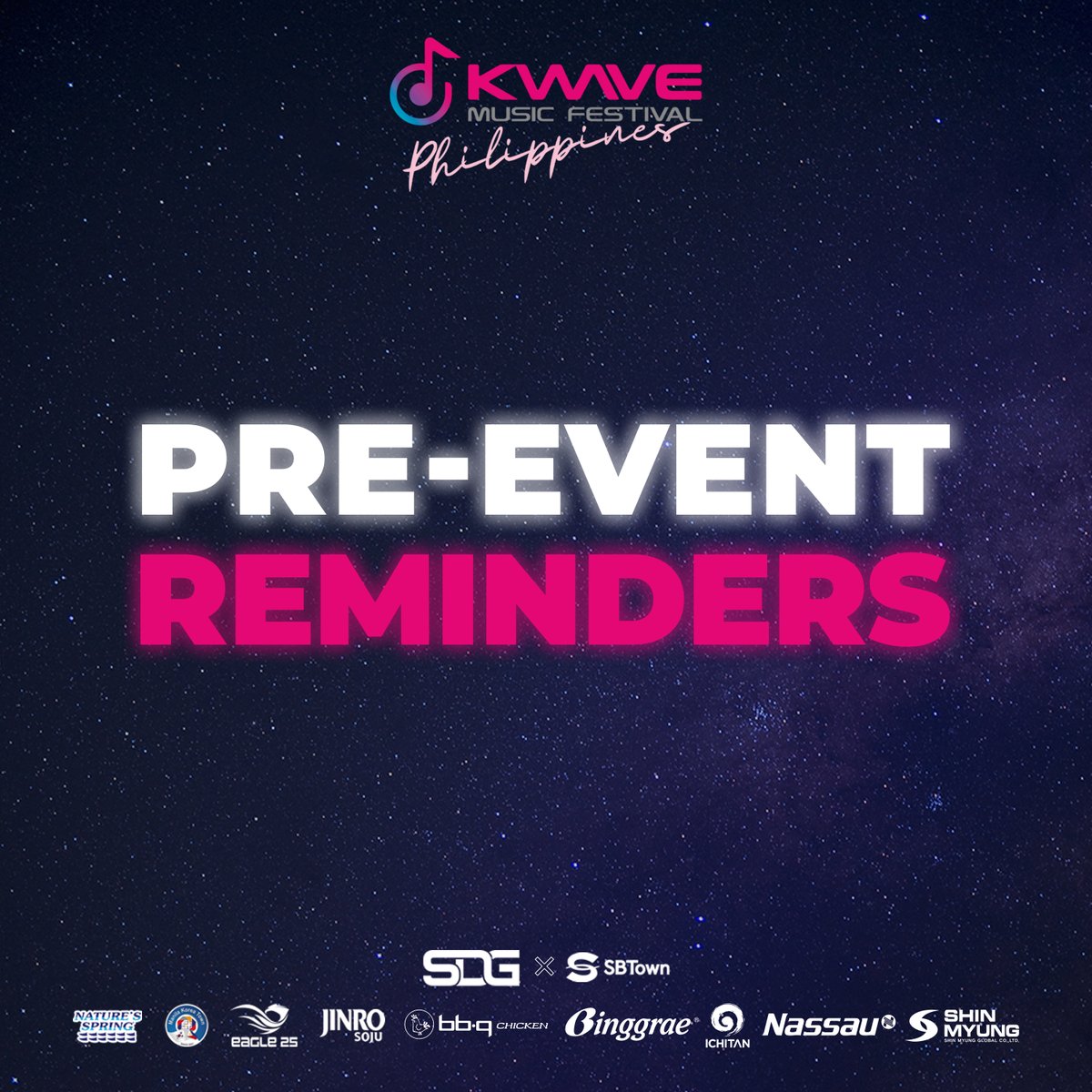 kwaveph's tweet image. Still feeling lost, KWAVERS? 😵‍💫

Take a moment to jot down these pre-event reminders to navigate the big day like a pro! ✍️

#THEBOYZ #fromis_9 #PLUUS #YGIG #YARA #KAIA #KWAVEPH #AbsolutelyLibre #KWAVEMusicFestival #BadmintonAsia #KWAVE
