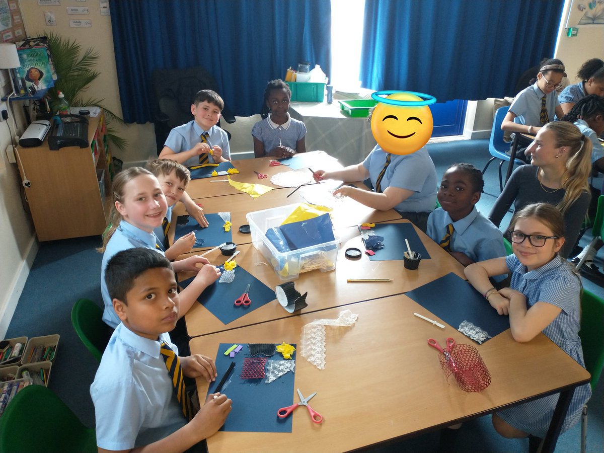 Year 5 thoroughly enjoyed their Art lesson making printing plates with a variety of different resources and textures to prepare themselves for future lessons within the 'I need space' topic!
