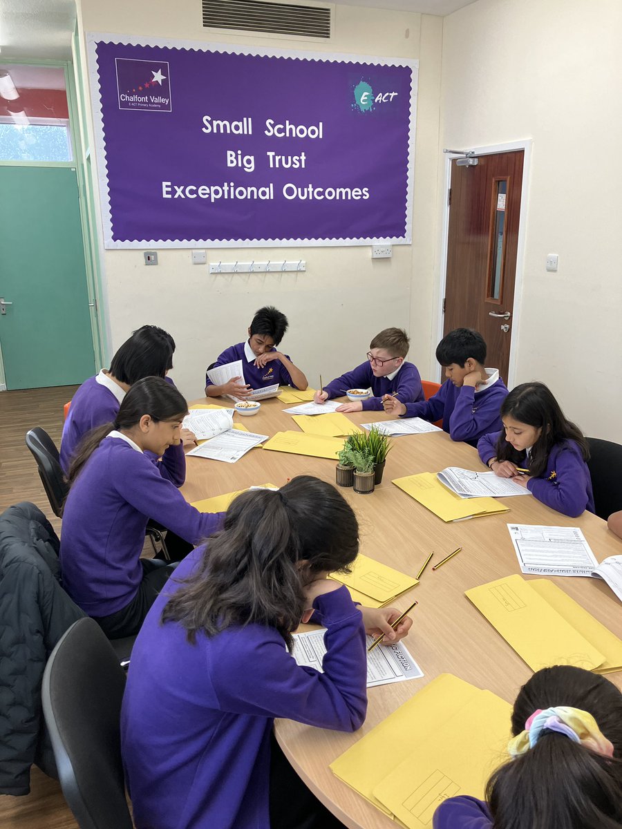 One Last Time! Whatever happens next week, these children can be proud of the dedication and effort they have put in to their reading SATs booster group #WeAreEACT #ThePurpleSchool @EducationEACT