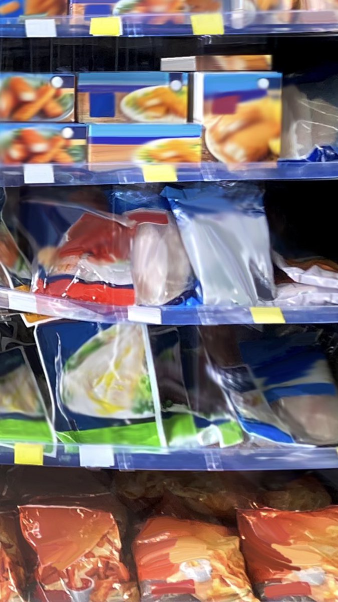 Fridge in supermarket 🥗🥦🥔🥕🌶 shutterstock.com/g/Hitra @Shutterstock #supermarket #market #shelf #shelves #grocery #design #store #shop #refrigerant #fridge #refrigerator #freezer #mockup