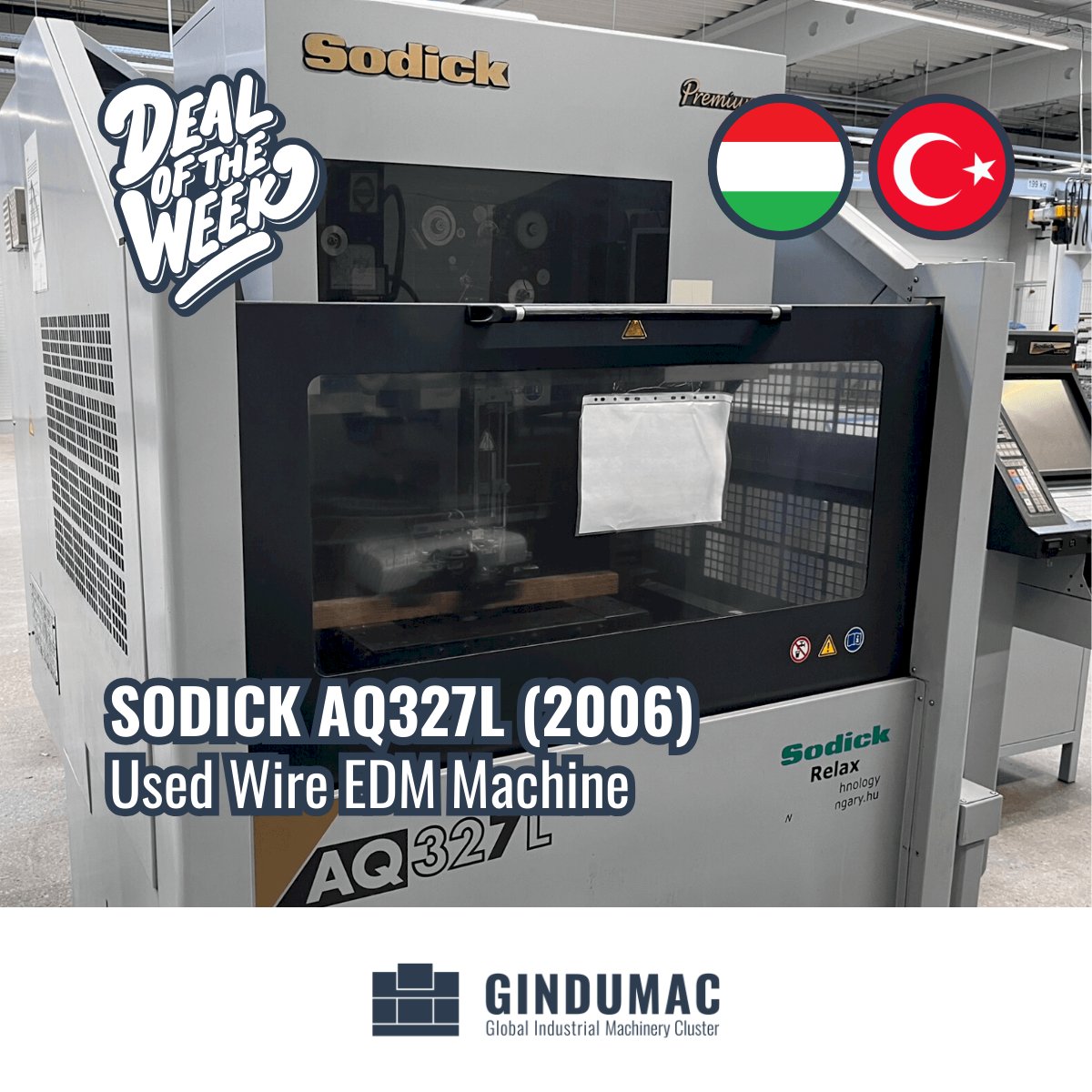 Deal of the Week!

Used Wire EDM Machine, SODICK AQ327L (2006), sold from #Hungary to #Turkey, FCA, 1,490 km to go.

See machine details: gindumac.com/product/sodick…

#gindumac #usedmachinery #edm #sodick #dealoftheweek