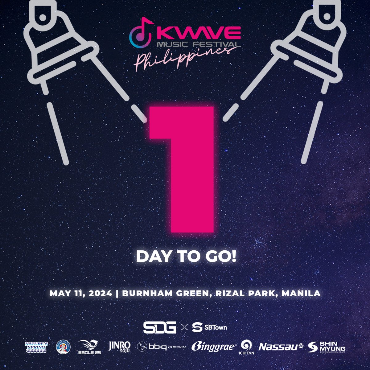 kwaveph's tweet image. 🌊 Just 1 day until the KWAVE sails!

Choose a one-liner lyric that you want to hear live tomorrow! 🎶

#THEBOYZ #fromis_9 #PLUUS #YGIG #YARA #KAIA #KWAVEPH #AbsolutelyLibre #KWAVEMusicFestival #BadmintonAsia #KWAVE