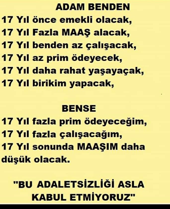 Gidiyorum bütün aşklar yüreğimde der gibi birileri 🤷‍♂️
#EmekliDeğilAdaletMitingi