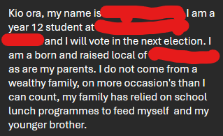 Got copied in on this today in response to National and Act's miserly lunch cuts. Our kids are getting radicalised very quickly by the decisions this govt is making. I'm going to post the letter in full in this thread. #nzpol 1/