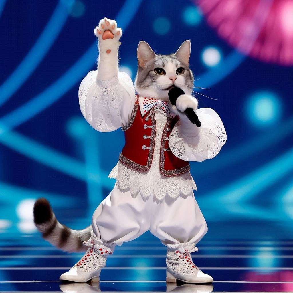 🙋‍♂️ As #Abba would say in their famous song: 'Thank you for the meowsic!' On the first @Eurovision semi-final, Croatian #BabyLasagna delivered a purrformance that wiped the stage. Did you learn the #RimTimTagiDim dance? Better get that hand working! The only way is up! #Eurovision