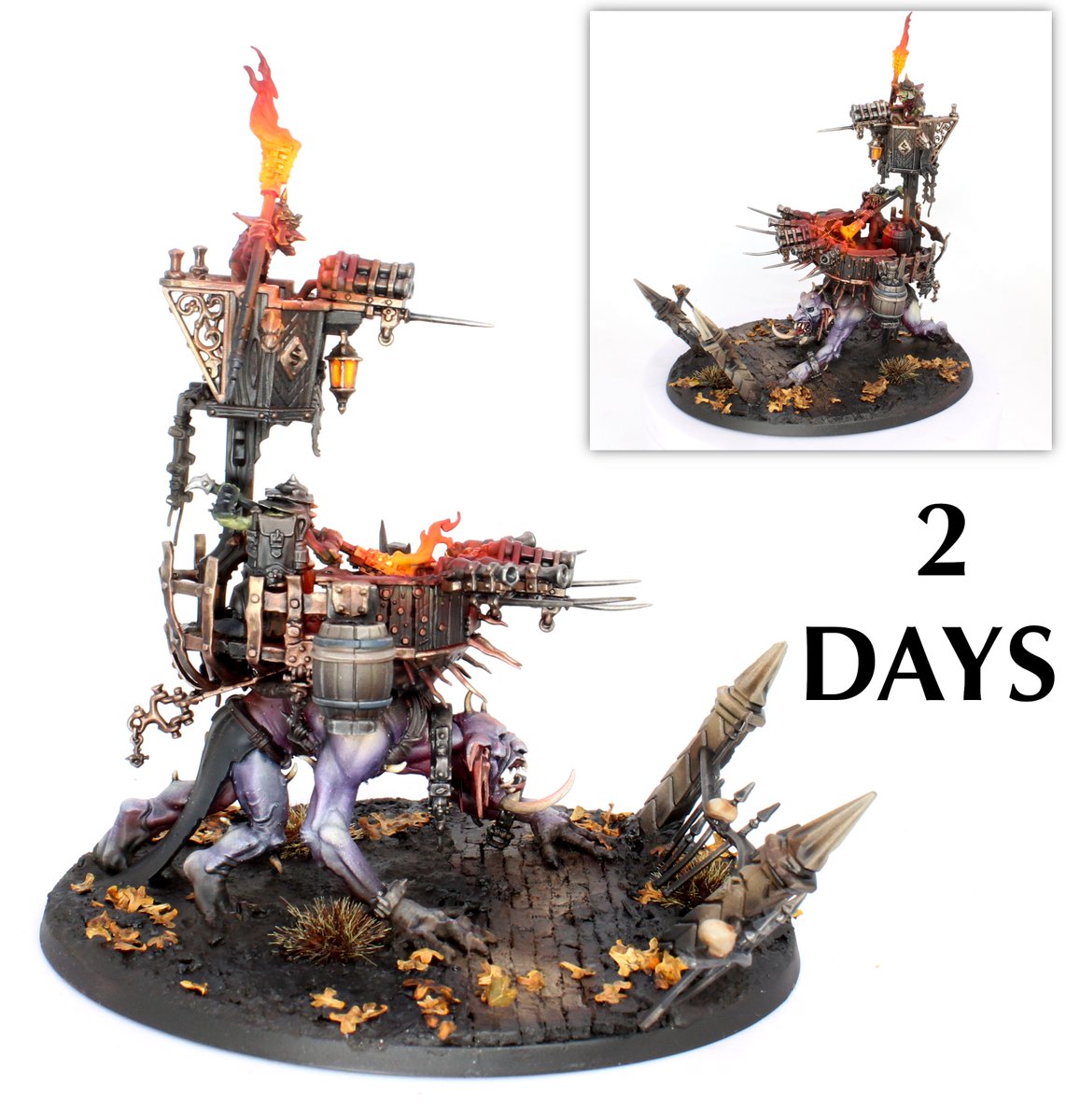 2 Days till the WHW AOS Narrative event

Sloggoths loaded with shot and powder, stabby bits sharpened and braziers lit. 

The Ghoulmere rides out

#warhammercommunity #ageofsigmar