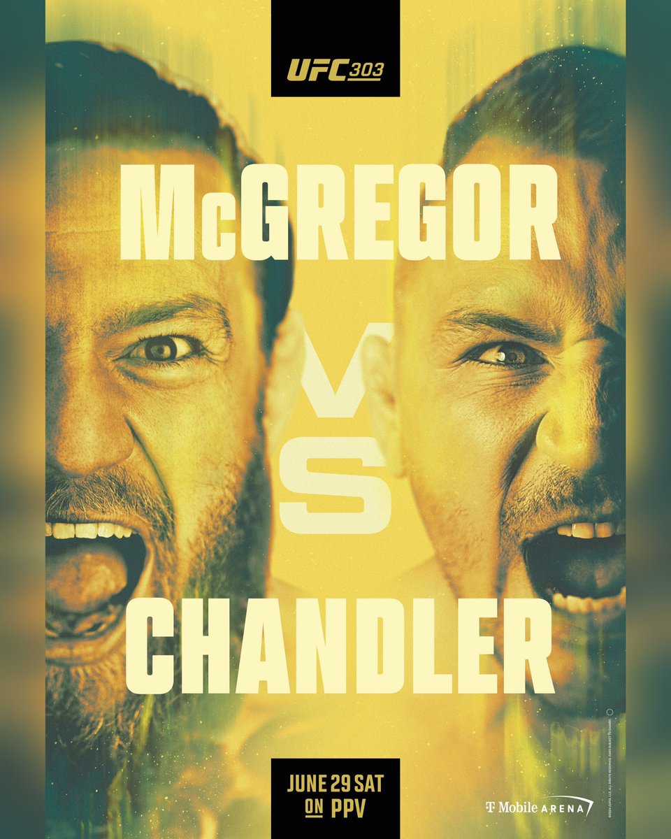 🔥🔥 #UFC303 resmi posteri yayınlandı!