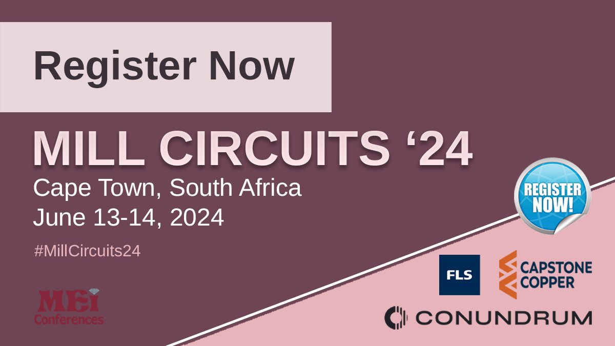 Register now for #MillCircuits24 👉 mei.eventsair.com/mill-circuits-…

Check out the conference programme here 👉 mei.eventsair.com/mill-circuits-…

#mining #mineralprocessing #mineralsengineering #millcircuits #flowsheets #optimization #plantdesign #circuitdesign