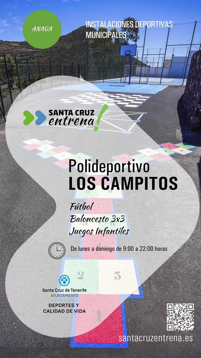 ⚽️🏀♦️♟️ Si vives o te mueves por Los Campitos, ¿a qué esperas para venir a disfrutar de sus canchas? ✅ Recuerda que una población que se mantiene activa es más saludable y feliz 👉 Uso libre #SantaCruzEntrena #SantaCruztedacancha #InstalacionesDeportivasSC