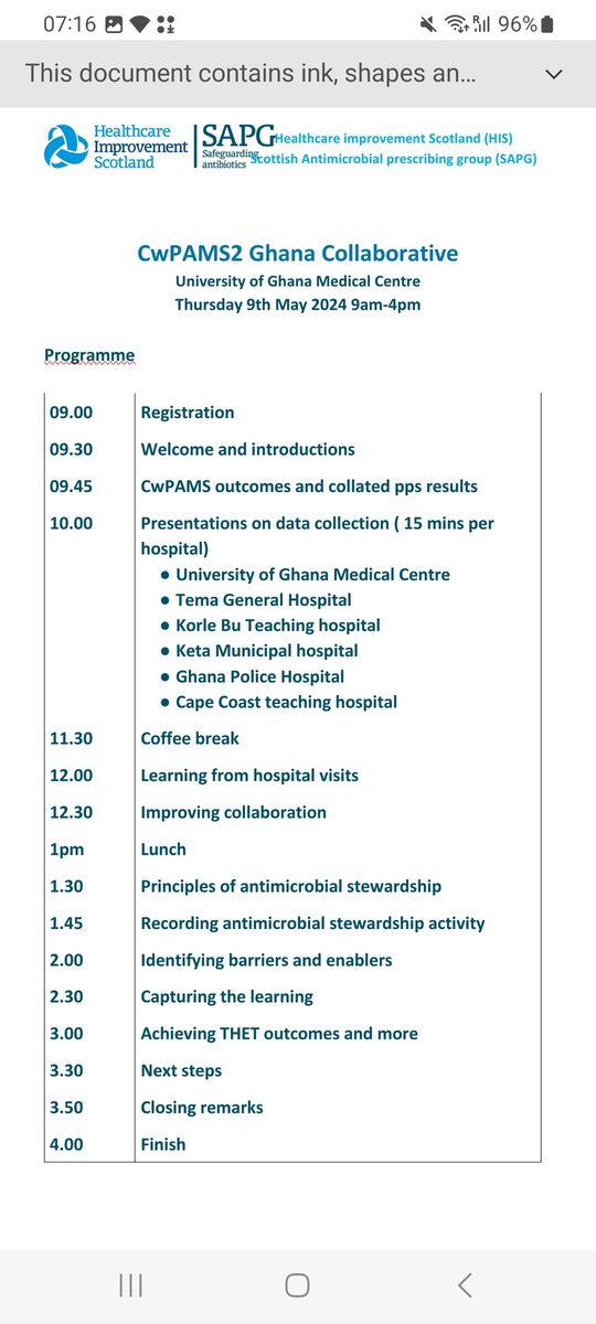 Exciting day today for #CwPAMs #Ghana collaborative 6 hospital and colleagues from @AntibioticScot @SAPGAbx @UniStrathclyde are meeting to share learning from data, hospital visits and guideline development Looking forward to a great day of bidirectional learning #GhanaSAPG