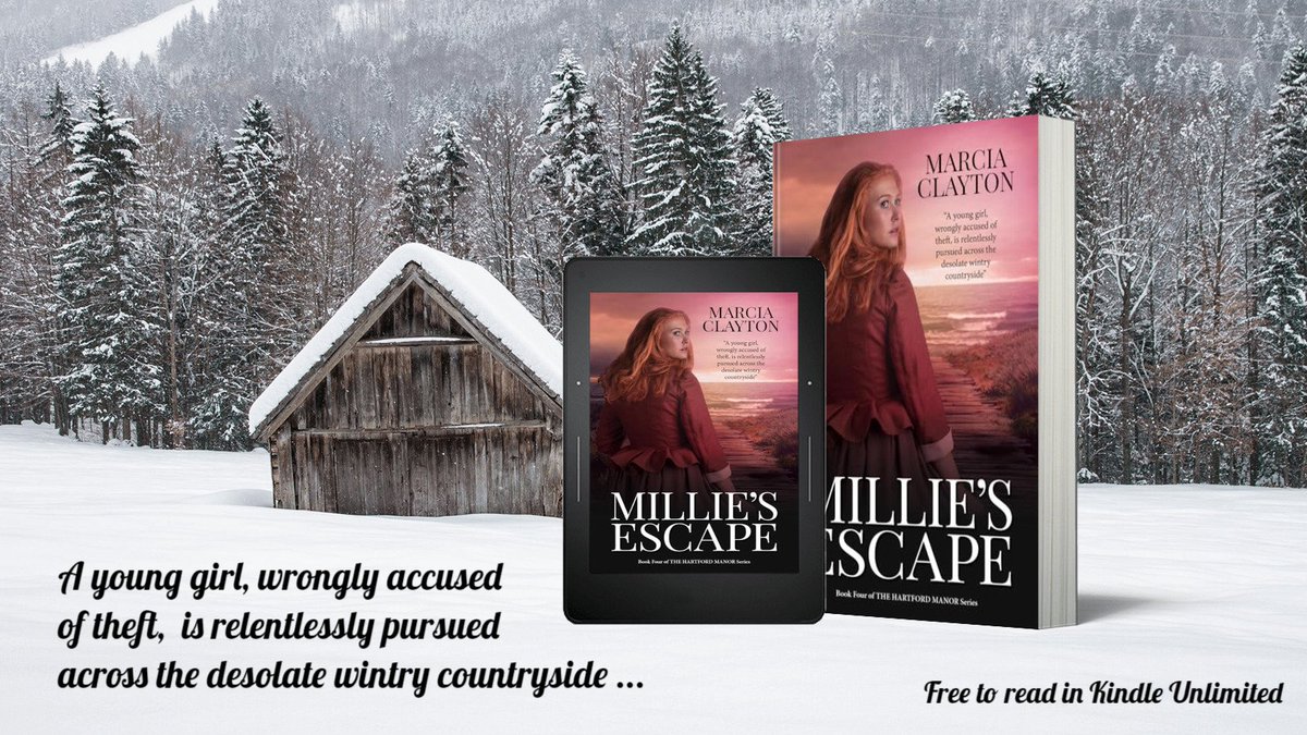 A young girl, wrongly accused of theft, is relentlessly pursued across the desolate countryside. A delightful Victorian family saga set in a Devon village. mybook.to/MilliesEscape #historicalfiction #familysaga #bookseries