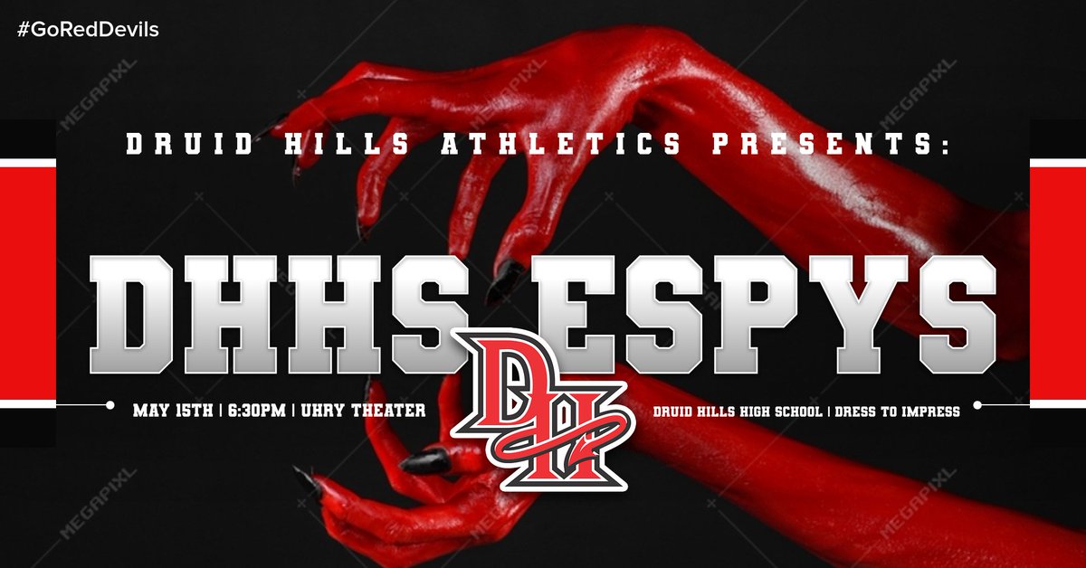 Red Devil Fans! Vote for your favorite Exceptional Sports Person of the Year (ESPY)! Voting closes May 12th at 11:59pm. Use the following link: forms.office.com/r/LKrFVAqndU #druidhillsathletics #goreddevils #dhhsespys