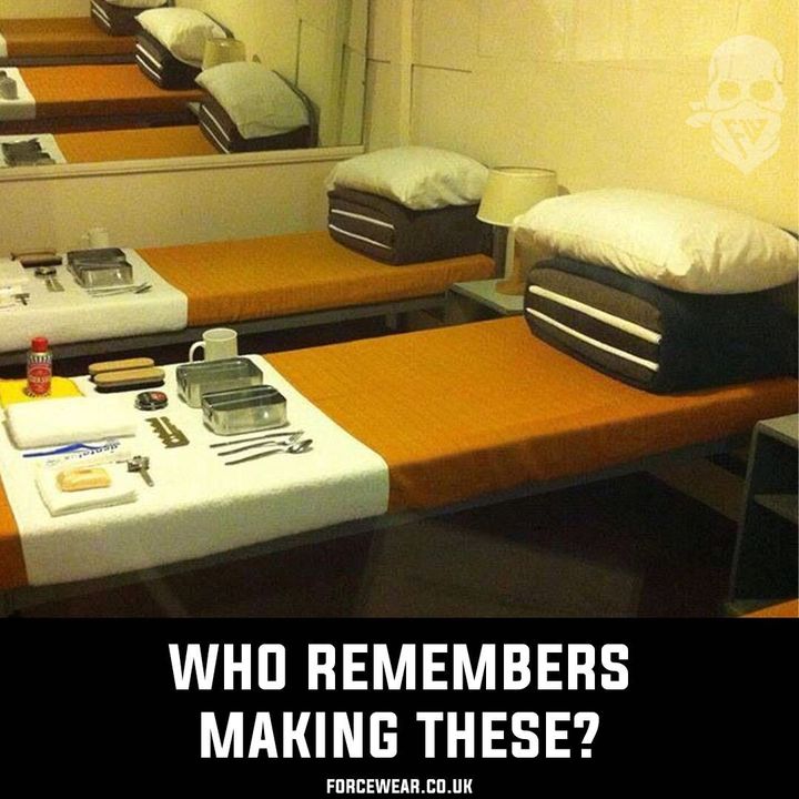 I still make the bed every morning...Not nearly as neat as a bed block 😂

#armedforces #military #britisharmy #militaryhumour #veteran #soldiers #armylife #cadets