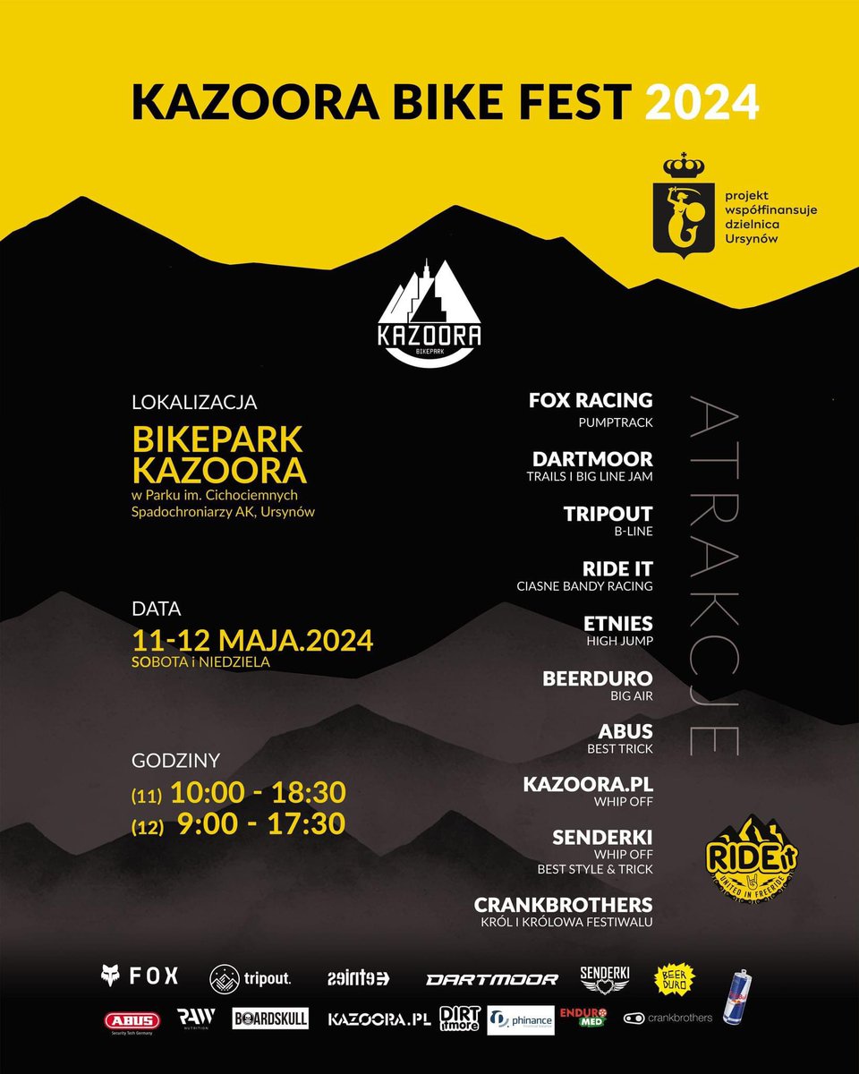 W ten weekend #KazooraBikeFest ⛰️🚵‍♂️🚵‍♀️🚵 ursynow.um.warszawa.pl/-/kazoora-bike…
