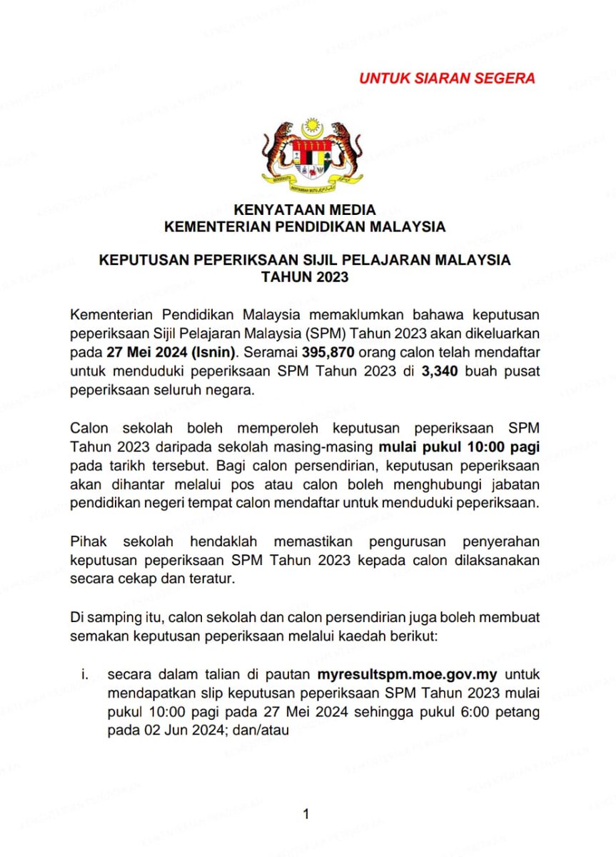 zarazakiahedu's tweet photo. Result SPM 2023 dah nak keluar guys!!! Good luck adik- adik lepasan #SPM2023 https://t.co/4Kzlpf294Z