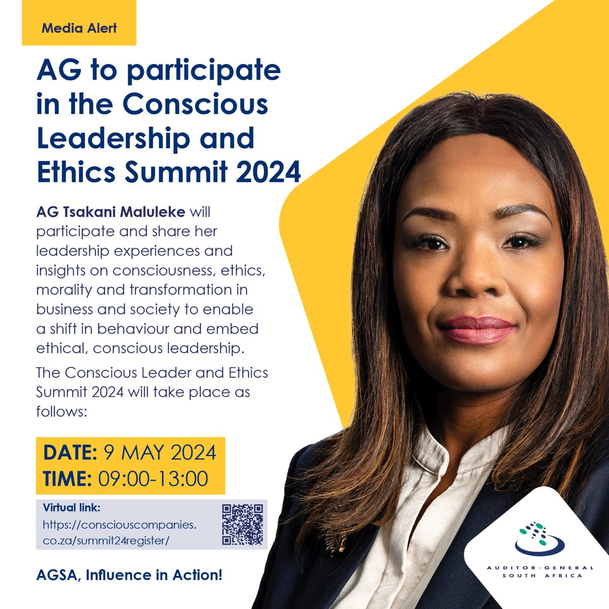 AG Tsakani Maluleke shares her leadership experiences and insights today at the Conscious Leader and Ethics Summit 2024. Tune in virtually and be a part of the conversation #AGSAeducates #cultureshift2030 #ConsciousSummit2024 #LeadershipDevelopment