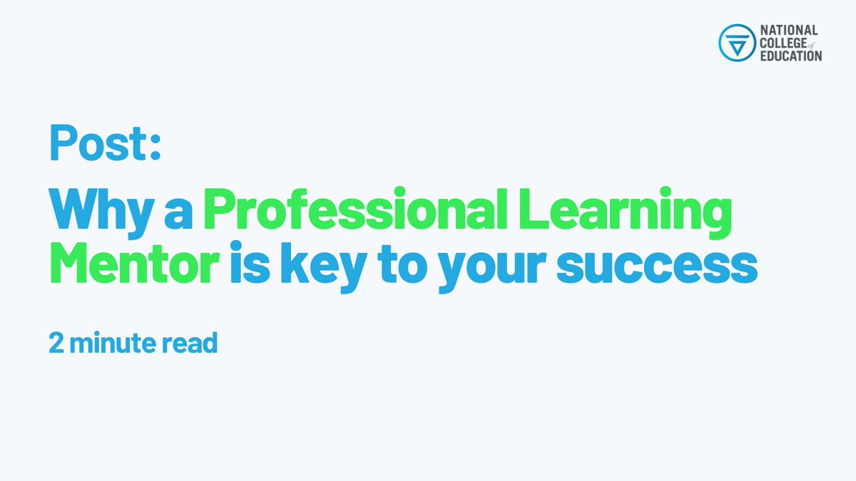 💫 New Post

Our programmes offer unparalleled support and this is driven by your Professional Learning Mentor. 

Find out more about their role and how they help you achieve!

ow.ly/qJP250RtCKl