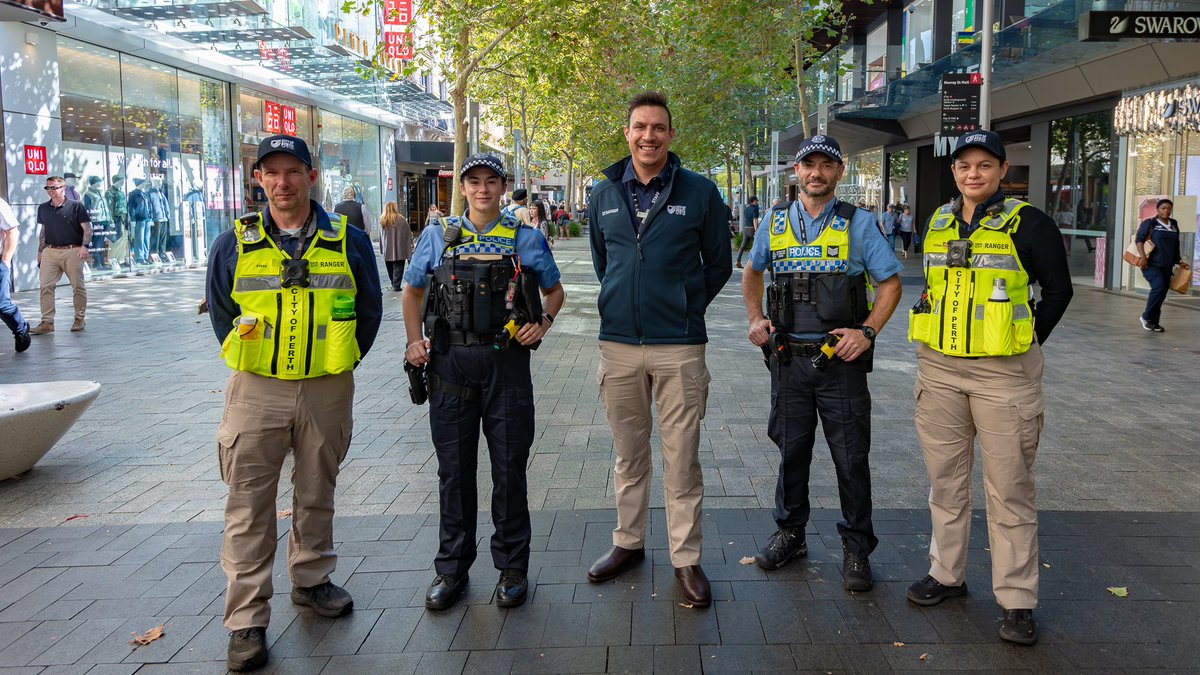 Our City Rangers are turning heads in their fresh uniforms! 😎 Keeping our community safe side by side with our partners at @WA_Police. Check out the wide range of ways our Rangers support our Safe City focus: perth.wa.gov.au/community/comm…