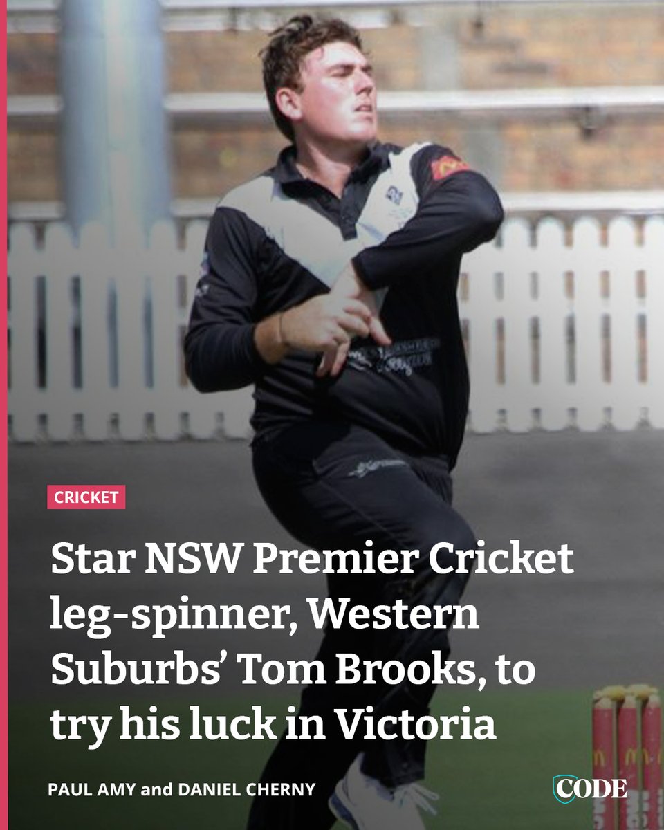 Tom Brooks was on the fringes of first-class cricket in NSW. The leg-spinner hopes to make the ascent in Victoria. READ MORE | bit.ly/3WR7pGb