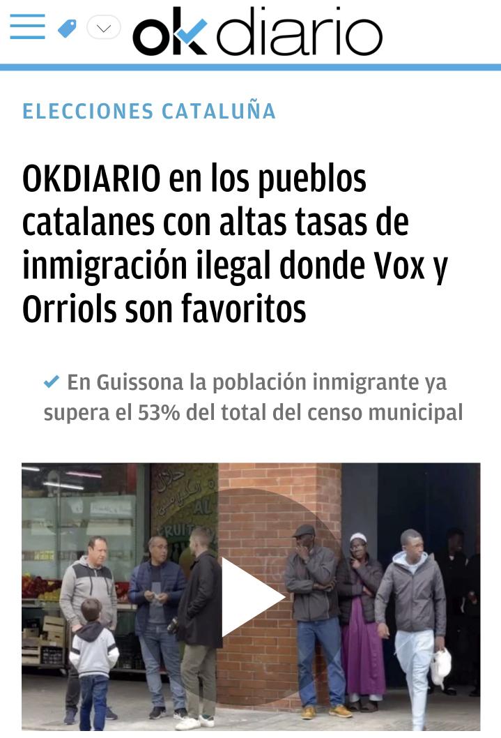 Aunque muchos quieran silenciar el tema, acusando de racistas o xenófobos a quienes denuncian la situación que viven muchos municipios de Cataluña, lo cierto es que el discurso de Ignacio Garriga y Sílvia Orriols gana cada vez más adeptos.  okdiario.com/espana/okdiari…