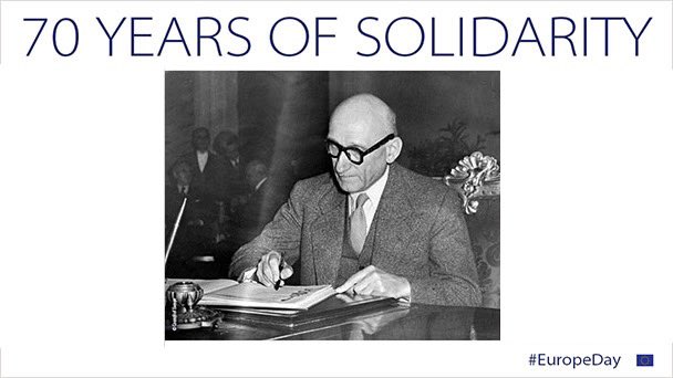 Happy #EuropeDay to all #EU citizens! 🇪🇺🎊 Honouring #RobertSchuman, our foundations & all historical decisions that brought us here today; to a safe, prosperous, diverse, democratic & free 🇪🇺we proudly call home! Today is your day!