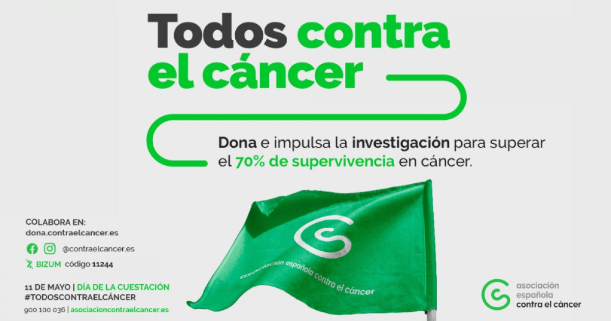 La @ContraCancerAST sale a la calle para impulsar la investigación y aumentar la supervivencia de los enfermos. Días de la Cuestación en Gijón. 1 de cada 2 hombres y 1 de cada 3 mujeres tendrá cáncer a lo largo de su vida