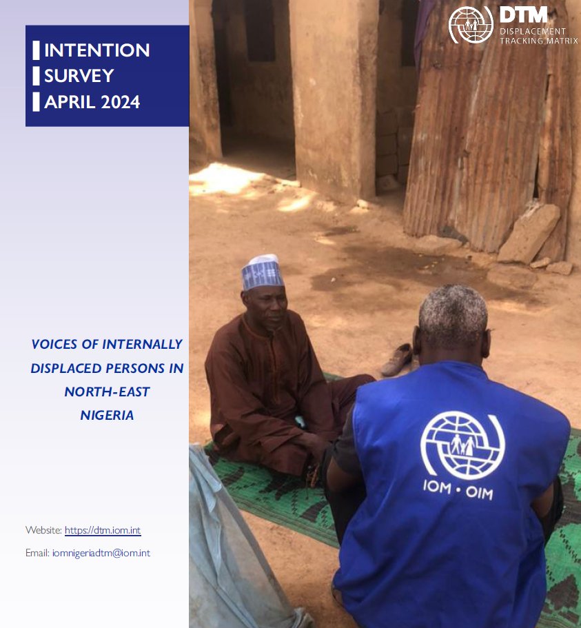 We are excited to announce the release of the report 'Voices of Internally Displaced Persons in North-East #Nigeria🇳🇬' which offers fresh insights on IDPs preferred durable solutions in Adamawa, Bauchi, Borno, Gombe, Taraba, and Yobe States. 🔗 bit.ly/3URSeLt