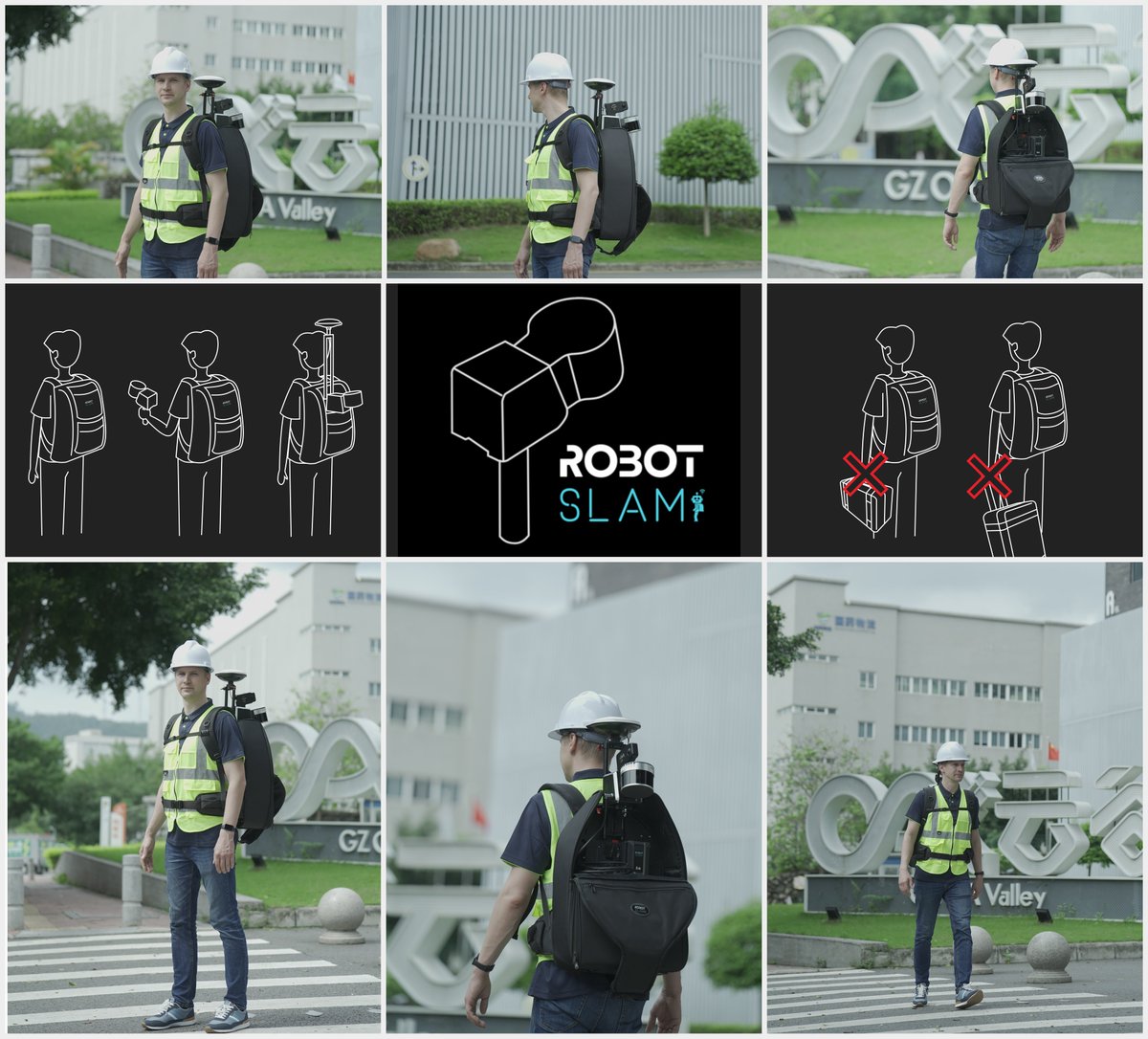 RobotSLAM professional edition, Backpack 3-in-1 Magic.
There are 2 types of backpack mount kits in the world market. The first one is RobotSLAM Backpack exclusive, and the rest is OTHERS.
For all other backpack mount kits, it’s just a kit.

#SOUTH #RobotSLAM #Backpack #survey #3D