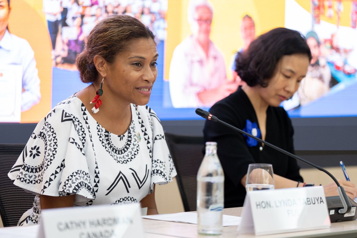 'How can we dismantle the foundations of patriarchy and gender inequality across our nations?' - a crucial question posed by Hon. Minister of #Fiji @LyndaTabuya at the Regional Forum on Women's Entrepreneurship today. #genderequality #SDG5 #CatalyzingWomensEntrepreneurship