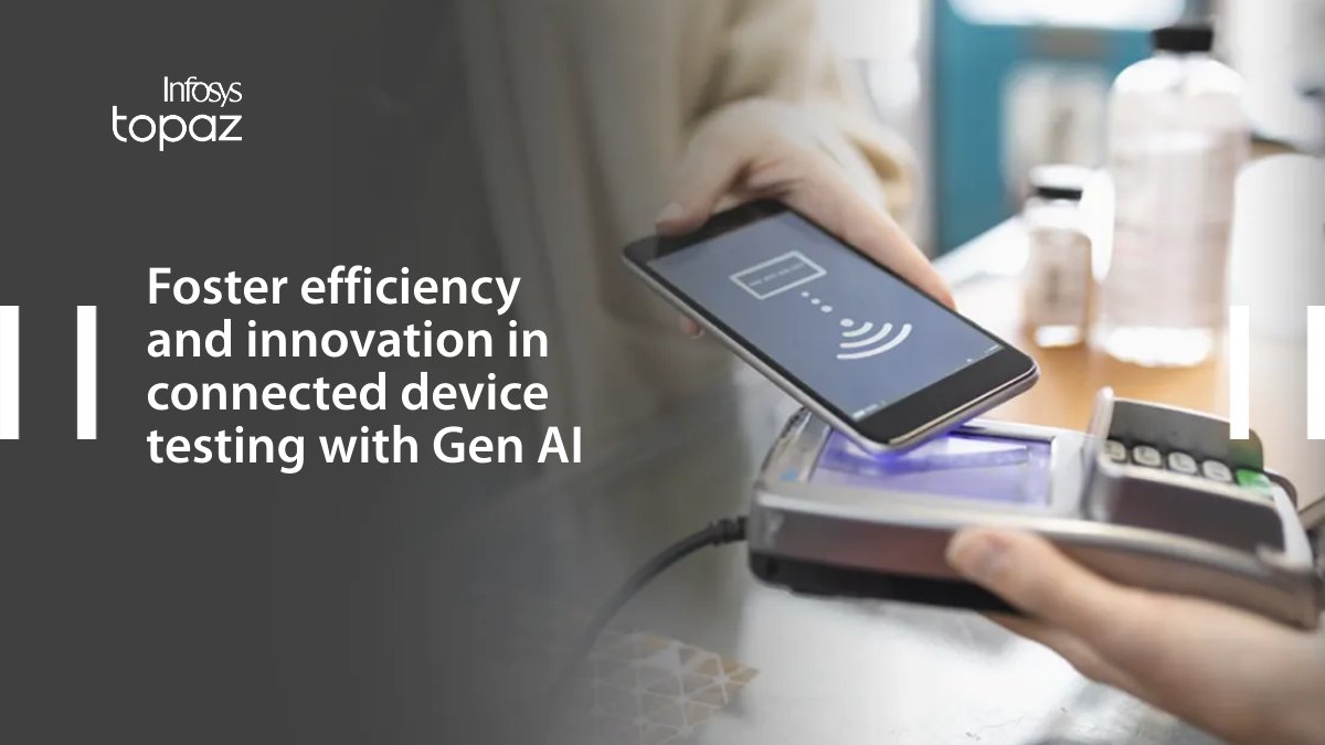Harness the power of #GenerativeAI to transform connected device testing. Explore the whitepaper authored by Naju D Mohan for expert guidance and actionable strategies. Read more. infy.com/4dtTdIT

#InfyTesting #QualityEngineering #InfosysTopaz