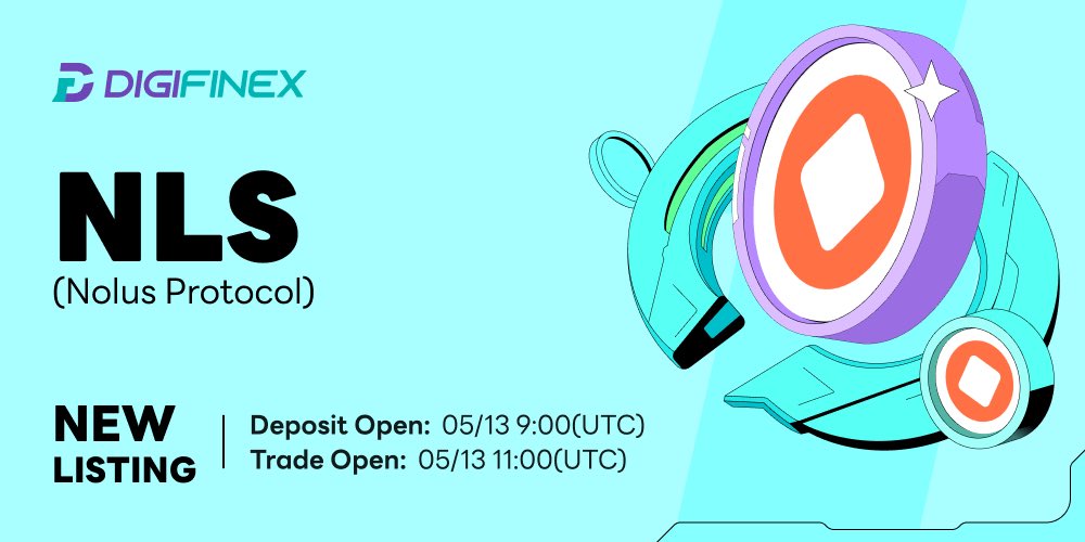 🆕 Spot New Listing $NLS #nolusprotocol #DigiFinex is excited to announce the listing of $NLS #nolusprotocol by @NolusProtocol！ ⏰Deposit opens: May 13th 2024 9:00(UTC) 💰Trading starts: May 13th 2024 11:00(UTC) Trading Link: tinyurl.com/mwuua2x5 Listing info:…