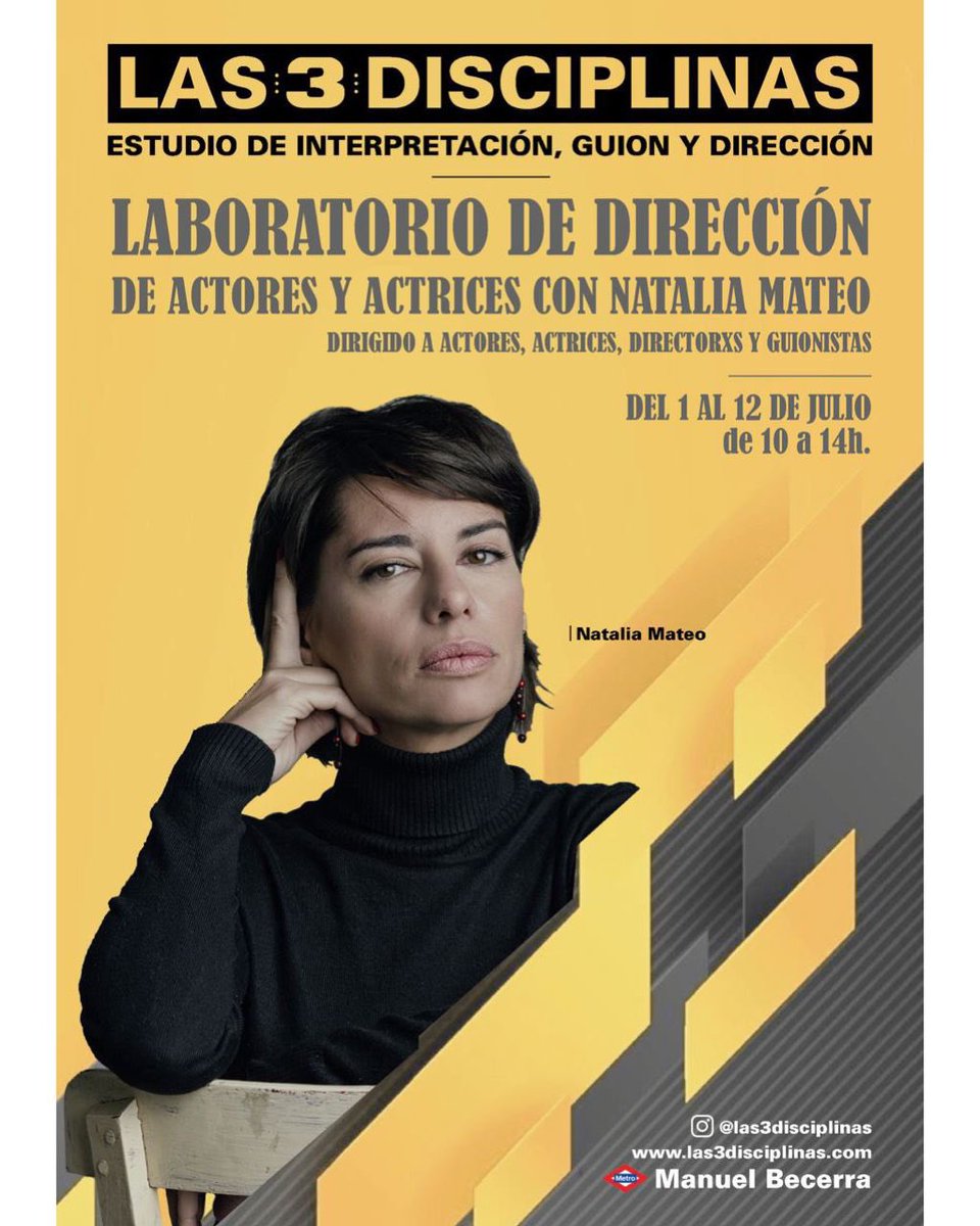 Un laboratorio de dirección de actores. Donde directores y actores… 
Dos semanas…
♥️