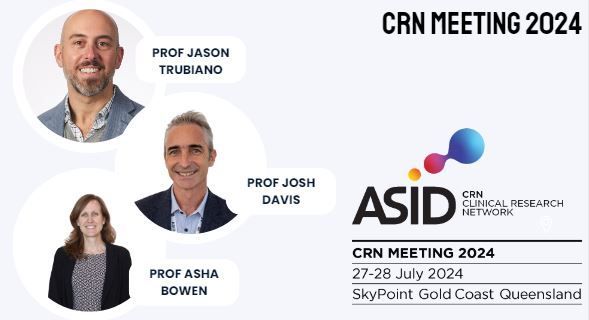 Just some of the great speakers @Josh_S_Davis @AshaBowen @TrubianoJason we have for @ASIDANZ CRN2024. Abstracts close 19 May 2024 so if you are an Early or Mid Career #ID #micro clinician researcher in AU Register/ Submit your abstract now👇 See: bit.ly/48YRQOS.