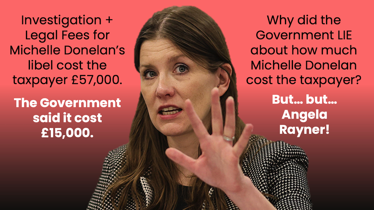 Dear #MichelleDonelan, Have you paid back the £57k you owe to the taxpayer yet? FIFTY-SEVEN THOUSAND POUNDS. Committing libel is not part of a minister's job description, so the cost of your illegality should not be pawned off on us. This isn't going away until you pay!