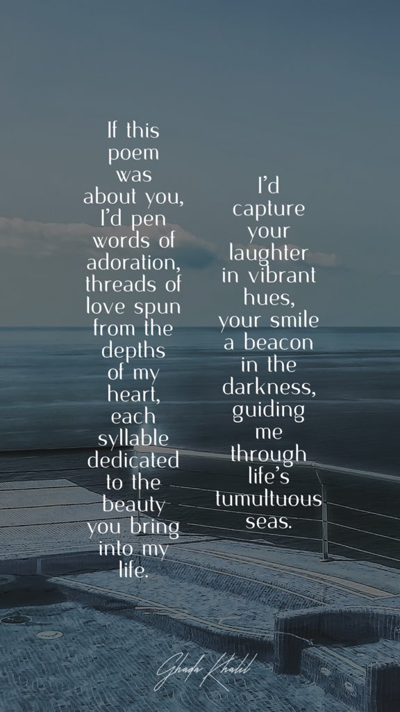 If This Poem Was About You

Full poem on Instagram (@brushandpentales)

#amwriting #author #AuthorsOfTwitter #authorlife #authorquotes #blog #blogger #book #literature #writer #writing #writerscommunity #poetrytwitter #poetry #poet #prose #poem