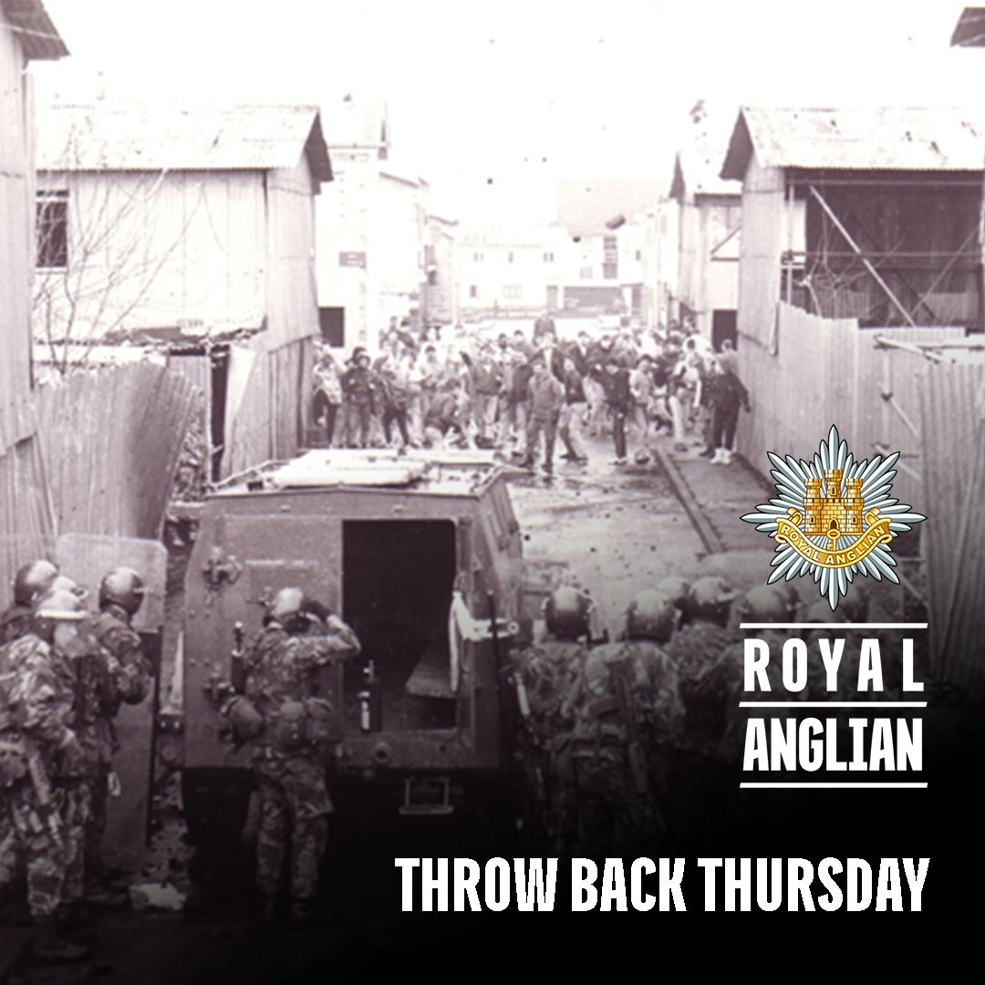 On #ThrowBackThursday. Soldiers from the Royal Anglian Regiment training for a Northern Ireland deployment in Sennelager in 1989. Were you there? Can you tell us more about this image and activity? 

#TBT #RoyalAnglian #Soldier #NorthernIreland #BritishArmy