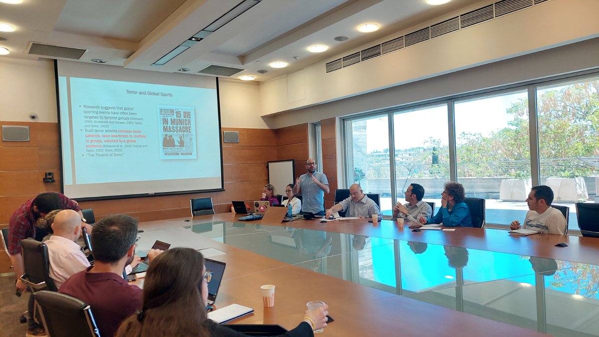 Yesterday I had the pleasure of speaking at a new center on #Sports and #Diplomacy at @bengurionu. Presented a paper examining #AI bias regrading global #terror threats to #ParisOlympics. #StayTuned for more on this topic...