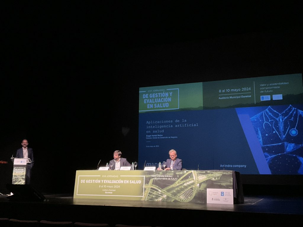 #JornadasSigno | MESA 9. IMPACTO DE LAS #TIC EN LA EFICIENCIA Y MODELOS APLICADOS DE #IA 🟠 XVII #Jornadas de #Gestión y #Evaluación #Salud 🗣️@antonigraupsi (@Clariane) y Ángel Hortal (@minsaitbyindra) 🎙️@jaime_delbarrio (@ASaludDigital y @EY_Spain) 🔗 xviijornadasgestion.com