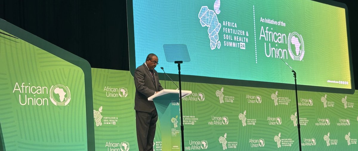 Africa Fertiliser & Soil Health Summit 'We need to scale use of technological solutions to address persistent governance issues in fertilizer subsidies & input distribution efforts, such as e-vouchers & kilimo portal,' @HMDessalegn AGRA Board Chair.