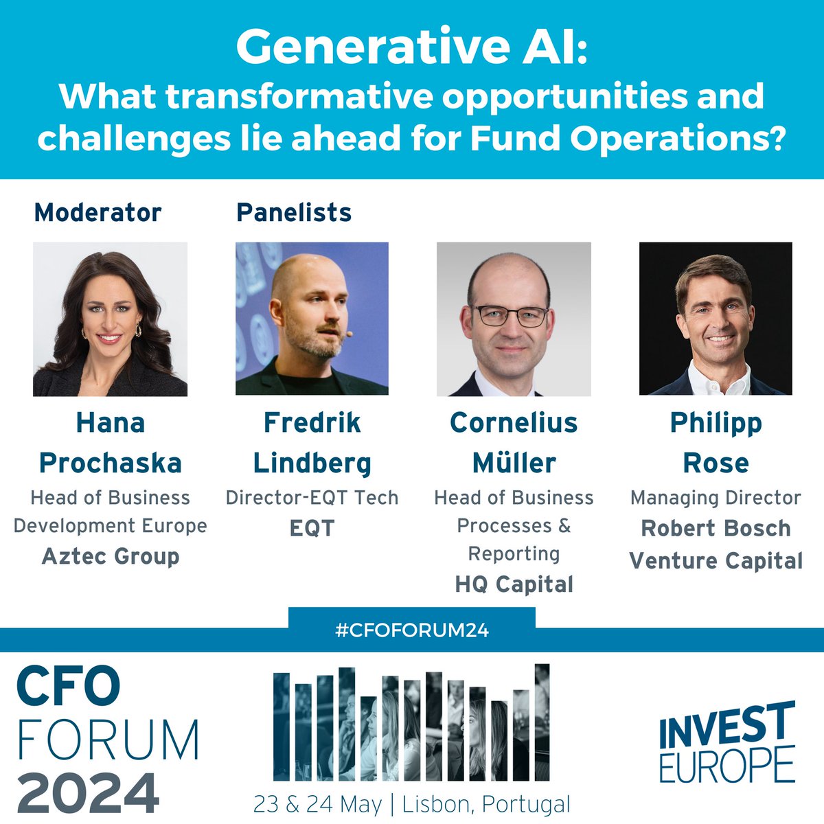 Generative AI: what transformative opportunities and challenges lie ahead for Fund Operations? Our panel at #CFOForum24 looks at the future impacts of #AI adoption in #privateequity and #venturecapital. Register now and get inspired! 10% discount 👉 cfo.investeurope.eu/registration/