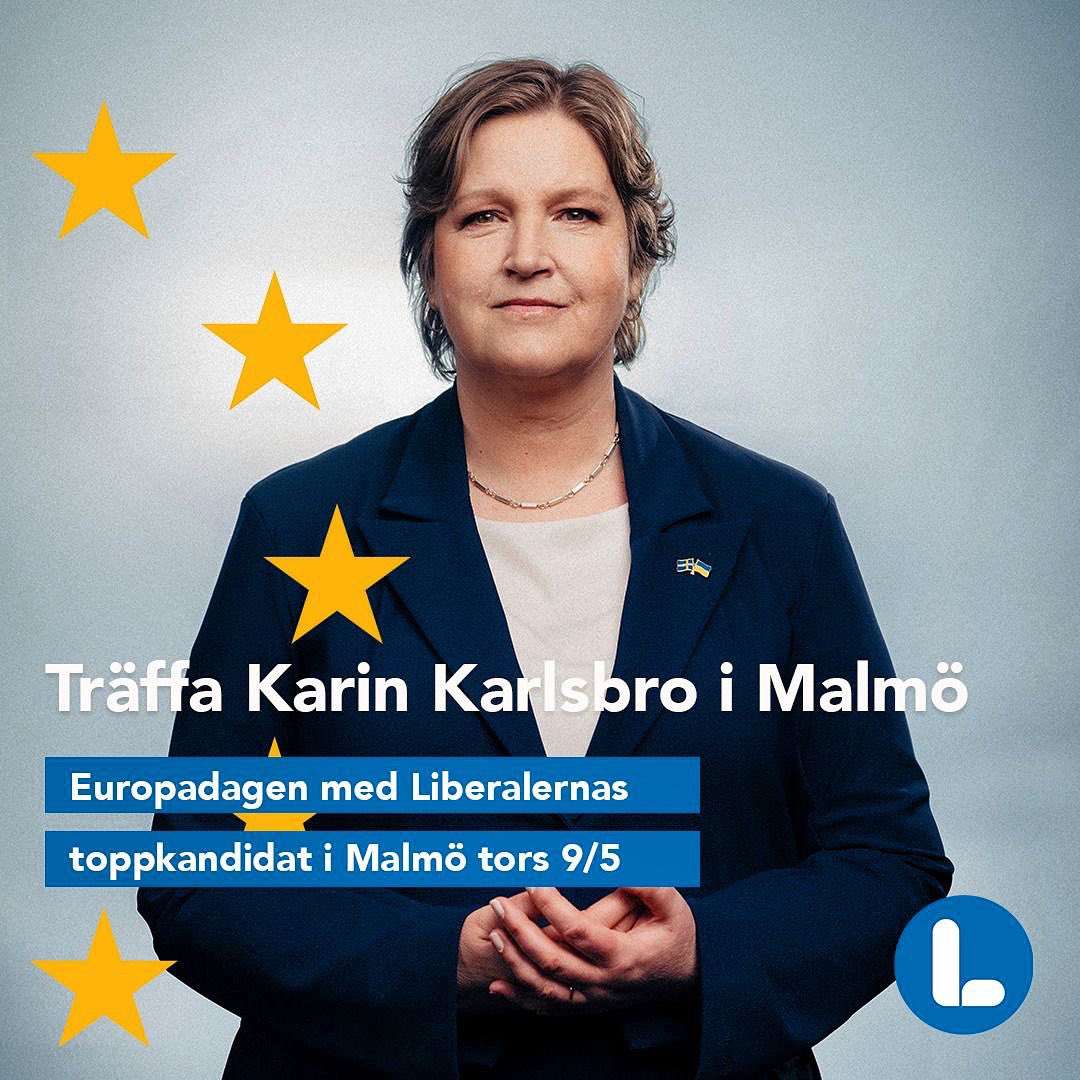 FIRAR EUROPADAGEN I SKÅNE 🇪🇺🥳🎂 Möt mig och Liberalerna Malmö vid Triangeln kl 12.00