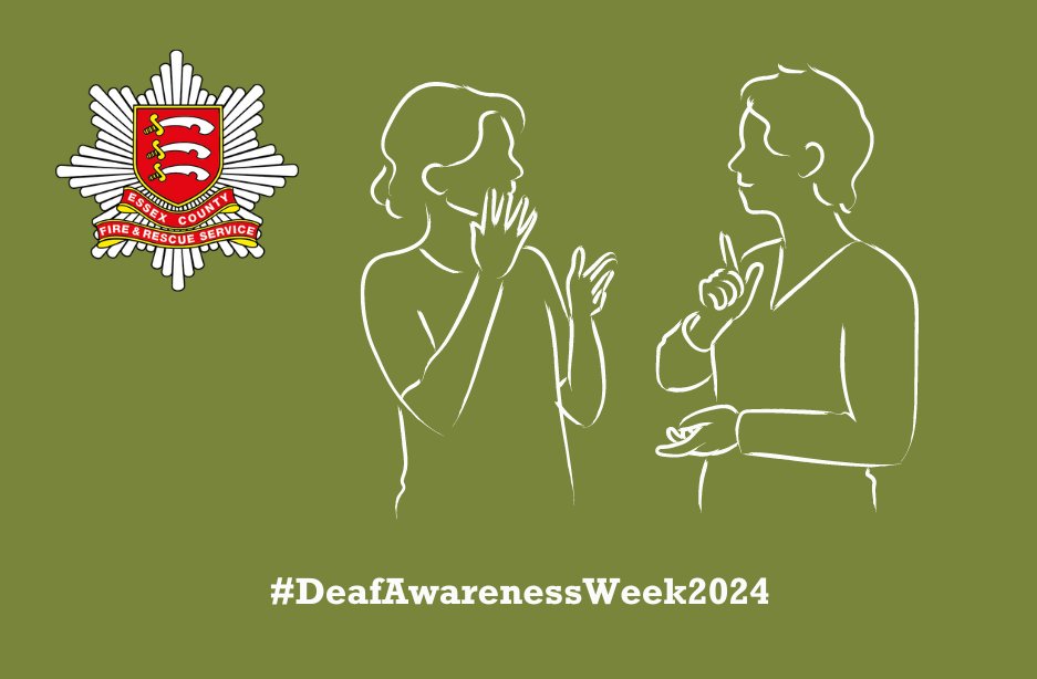 Businesses in Essex, do you include people with reduced hearing in your fire risk assessment? This Deaf Awareness Week, we're raising awareness of safety measures to make sure people with reduced hearing can be alerted to fire. orlo.uk/1evVA #DeafAwarenessWeek2024