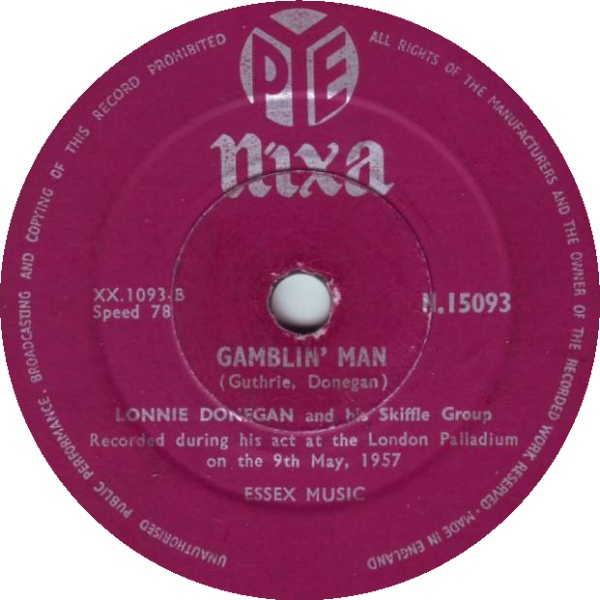 'Putting on the Style [Palladium, London]' / 'Gamblin' Man [Palladium, London]' - Lonnie Donegan and His Skiffle Group (1957) #LonnieDonegan #NormanCazden #WoodyGuthrie swapacd.com/Lonnie-Donegan…