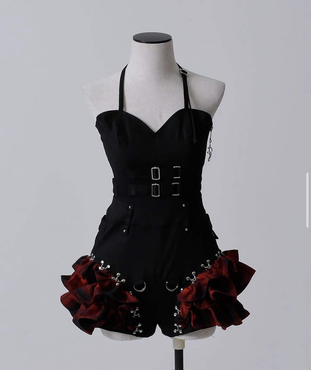 DustDevil ダストデビル チェックフリルオールインワンピース ブルー DustDevil【ダストデビル】チェックフリルオールインワンピース/全2色